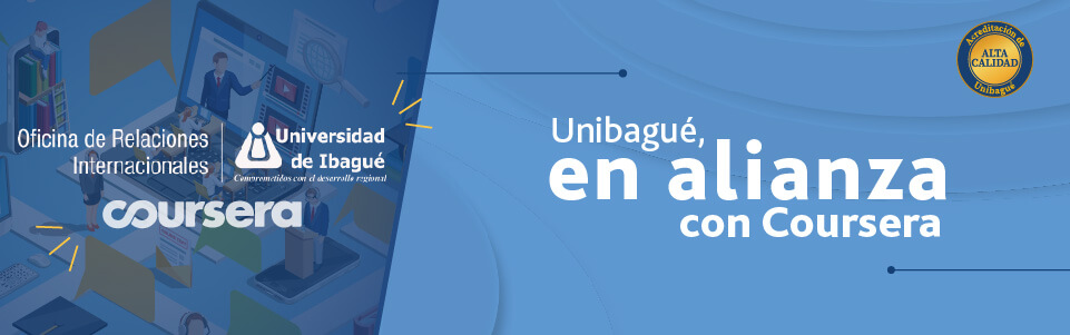 Banner introducción Unibagué alianza con Coursera